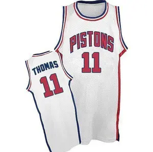 Detroit Pistons Authentic White Isiah Thomas Throwback Jersey - Men's