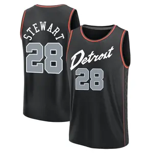 Detroit Pistons Fast Break Black Isaiah Stewart 2023/24 City Edition Jersey - Men's