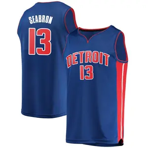 Detroit Pistons Fast Break Blue Dereon Seabron Jersey - Icon Edition - Men's