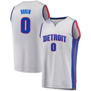 Jalen Duren Detroit Pistons Fanatics Authentic Game-Used #0 White Jersey  vs. Houston Rockets on March 31, 2023