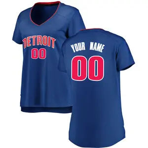 Detroit Pistons Fast Break Royal Custom Jersey - Icon Edition - Women's