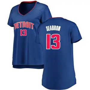 Detroit Pistons Fast Break Royal Dereon Seabron Jersey - Icon Edition - Women's