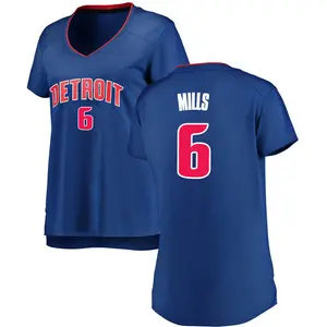 Detroit Pistons Fast Break Royal Terry Mills Jersey - Icon Edition - Women's