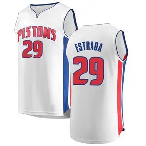 Detroit Pistons Fast Break White Aaron Estrada Jersey - Association Edition - Men's