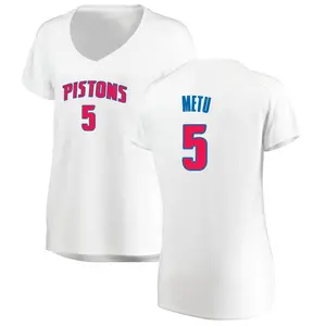 Detroit Pistons Fast Break White Chimezie Metu Jersey - Association Edition - Women's