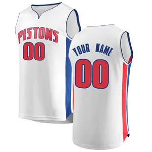 Detroit Pistons Fast Break White Custom Jersey - Association Edition - Men's