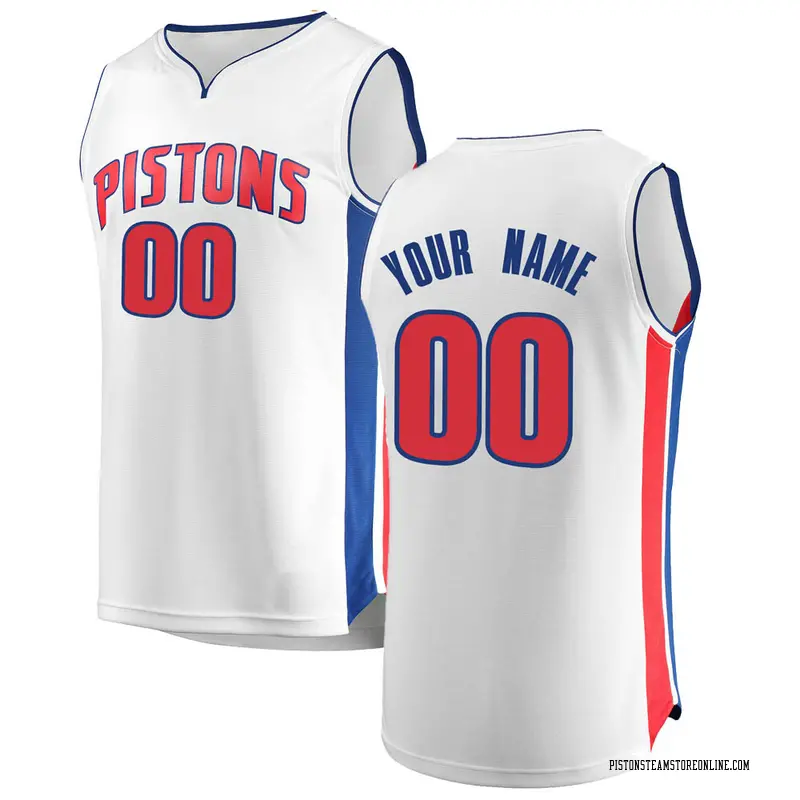 Detroit Pistons Fast Break White Custom Jersey - Association Edition ...