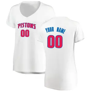 Detroit Pistons Fast Break White Custom Jersey - Association Edition - Women's