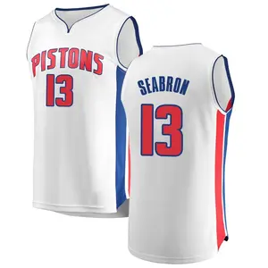 Detroit Pistons Fast Break White Dereon Seabron Jersey - Association Edition - Men's