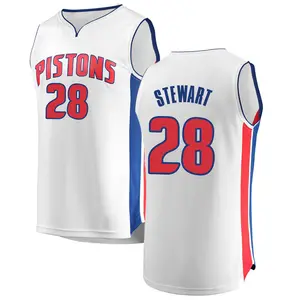 Detroit Pistons Fast Break White Isaiah Stewart Jersey - Association Edition - Men's