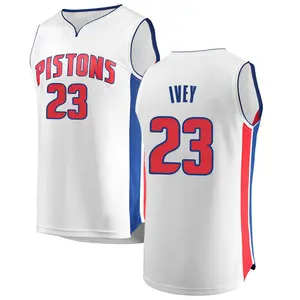 Detroit Pistons Fast Break White Jaden Ivey Jersey - Association Edition - Men's