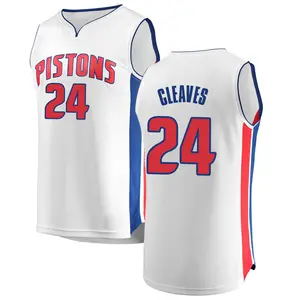 Detroit Pistons Fast Break White Mateen Cleaves Jersey - Association Edition - Youth