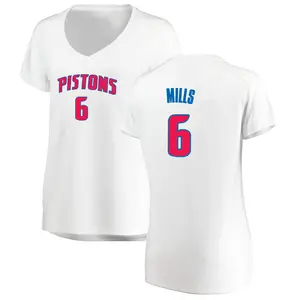 Detroit Pistons Fast Break White Terry Mills Jersey - Association Edition - Women's