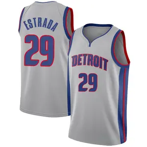 Detroit Pistons Swingman Aaron Estrada Silver Jersey - Statement Edition - Men's