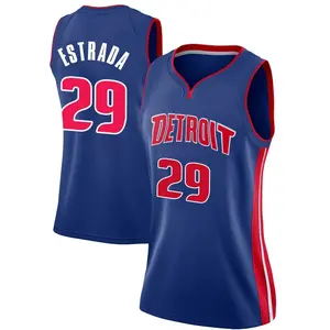 Detroit Pistons Swingman Blue Aaron Estrada Jersey - Icon Edition - Women's