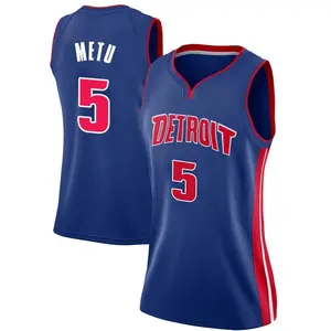 Detroit Pistons Swingman Blue Chimezie Metu Jersey - Icon Edition - Women's