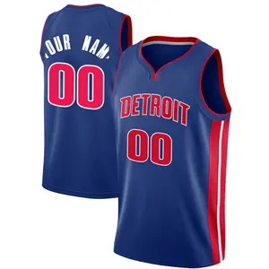 Detroit Pistons Swingman Blue Custom Jersey - Icon Edition - Men's