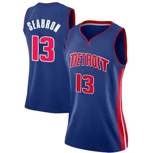 Detroit Pistons Swingman Blue Dereon Seabron Jersey - Icon Edition - Women's