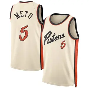 Detroit Pistons Swingman Chimezie Metu Tan 2024/25 City Edition Jersey - Men's