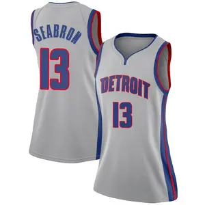 Detroit Pistons Swingman Dereon Seabron Silver Jersey - Statement Edition - Women's