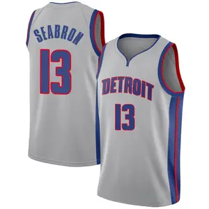 Detroit Pistons Swingman Dereon Seabron Silver Jersey - Statement Edition - Youth