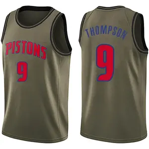 Detroit Pistons Swingman Green Ausar Thompson Salute to Service Jersey - Men's