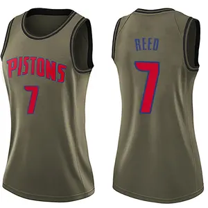 Detroit Pistons Swingman Green Paul Reed Salute to Service Jersey - Women's