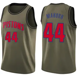 Detroit Pistons Swingman Green Rick Mahorn Salute to Service Jersey - Men's