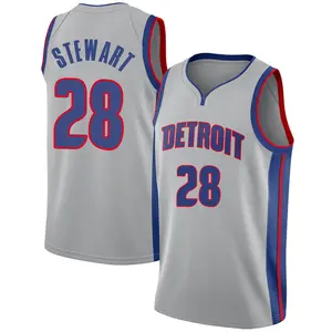 Detroit Pistons Swingman Isaiah Stewart Silver Jersey - Statement Edition - Men's