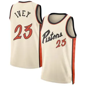 Detroit Pistons Swingman Jaden Ivey Tan 2024/25 City Edition Jersey - Men's