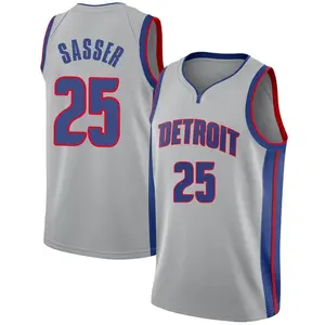 Detroit Pistons Swingman Marcus Sasser Silver Jersey - Statement Edition - Men's