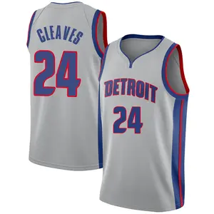 Detroit Pistons Swingman Mateen Cleaves Silver Jersey - Statement Edition - Men's