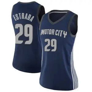 Detroit Pistons Swingman Navy Aaron Estrada Jersey - City Edition - Women's