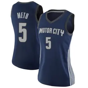 Detroit Pistons Swingman Navy Chimezie Metu Jersey - City Edition - Women's