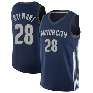 Detroit Pistons Swingman Navy Isaiah Stewart Jersey - City Edition - Men's