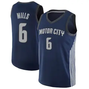 Detroit Pistons Swingman Navy Terry Mills Jersey - City Edition - Men's