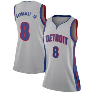 Detroit Pistons Swingman Tim Hardaway Jr. Silver Jersey - Statement Edition - Women's