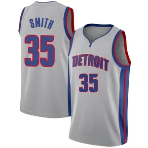 Detroit Pistons Swingman Tolu Smith Silver Jersey - Statement Edition - Men's