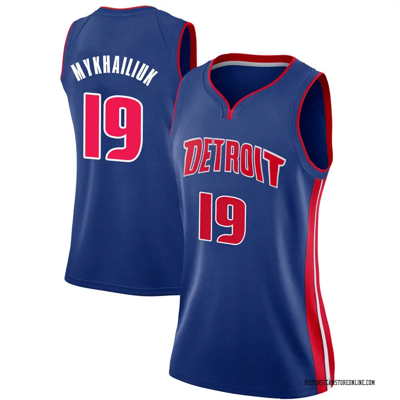 Nike Detroit Pistons Swingman Blue Svi Mykhailiuk Jersey - Icon Edition ...